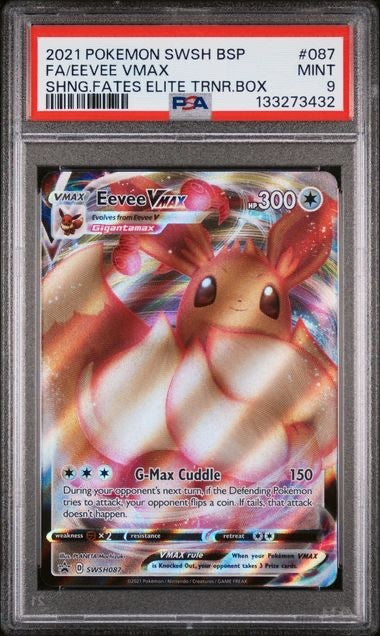 2021 Pokemon Black Star Promo Shining Fates ETB #087 PSA MINT 9 - EEVEE VMAX0