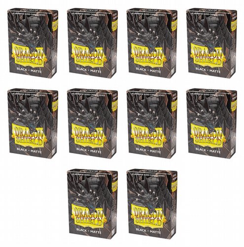 Dragon Shield Matte Japanese Sleeves Display Case - Black (60 ct), 10 Packs