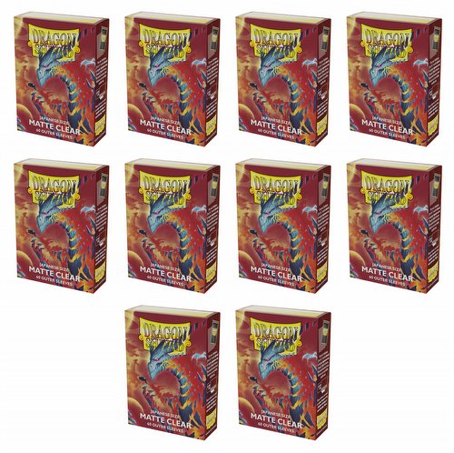 Dragon Shield Japanese Size Matte Clear Outer Sleeves Display Case - Clear (60 ct), 10 Packs (Copy)