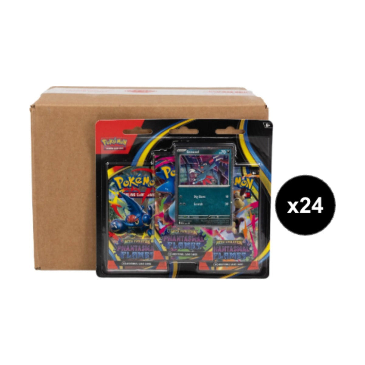 Pokémon Phantasmal Flames 3-Pack Blister Case – English, Sealed (Limit 1)